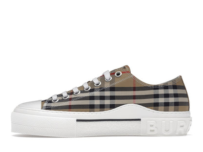 Burberry Vintage Check Cotton Sneakers Archive Beige White