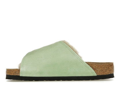 Birkenstock Solana Shearling Slide Stussy Washed Green