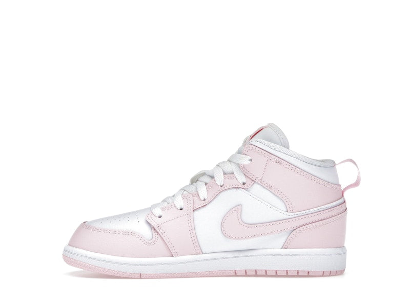 Jordan 1 Mid Pink Foam Fire Red White (PS)