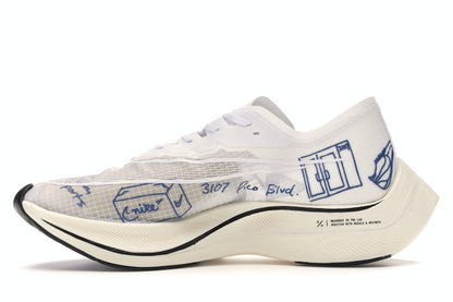 Nike ZoomX Vaporfly Next% Blue Ribbon Sports White