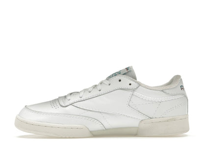 Reebok Club C 85 White Teal Burgundy Logo