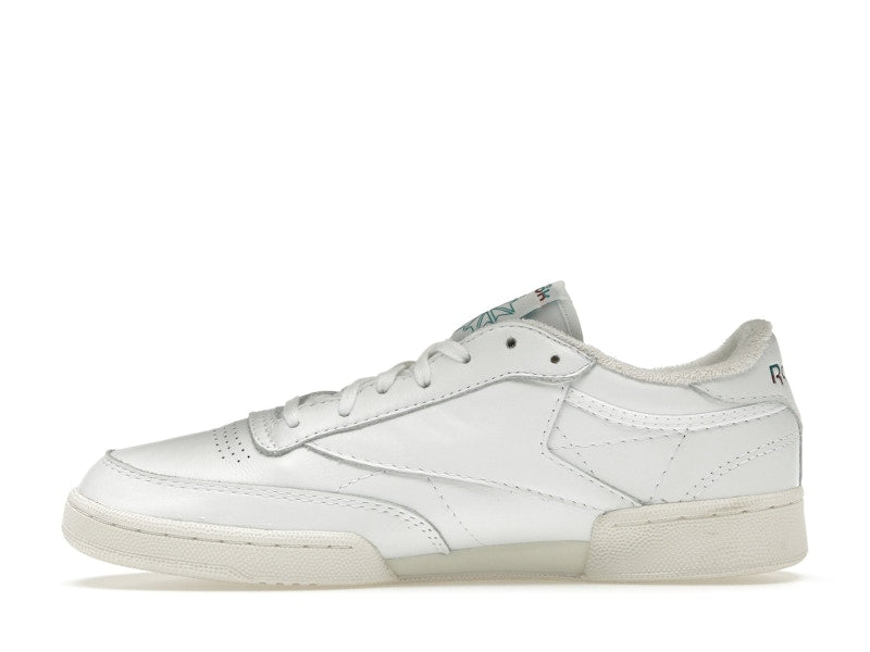 Reebok Club C 85 White Teal Burgundy Logo