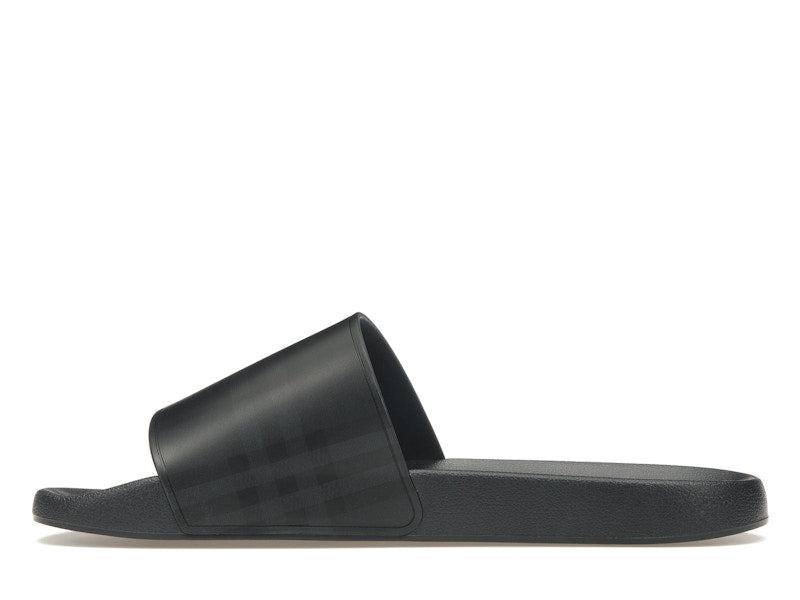 Burberry Embossed Logo Slides Dark Blue