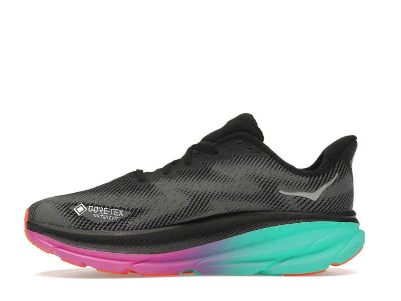Hoka One One Clifton 9 Gore-Tex Black Electric Aqua (Women's)
