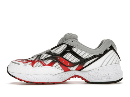Saucony Grid Web White Grey Red