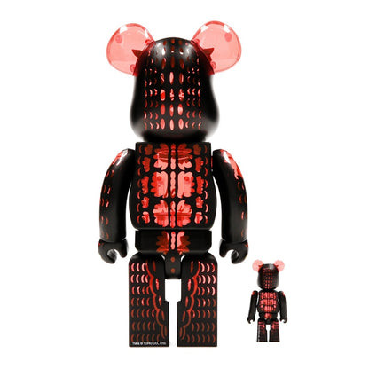 Bearbrick Godzilla VS Destoroyah version Godzilla (Meltdown) 100% & 400% Set Clear Orange Ver.