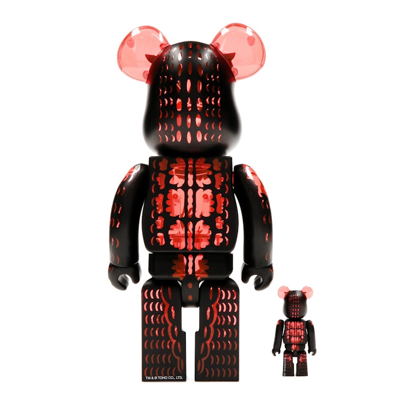 Bearbrick Godzilla VS Destoroyah version Godzilla (Meltdown) 100% & 400% Set Clear Orange Ver.