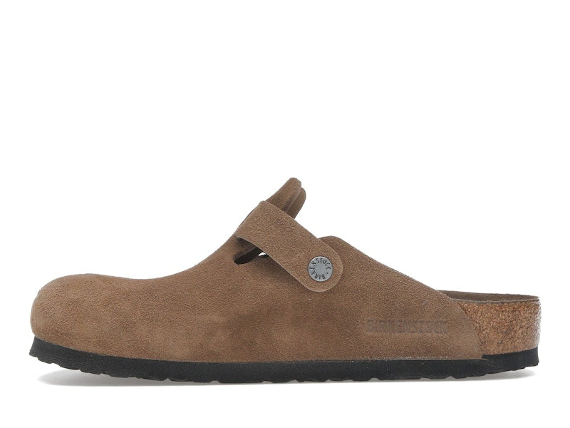 Birkenstock Boston Soft Footbed Suede Dark Tea Tonal