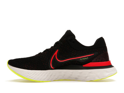 Nike React Infinity Run Flyknit 3 Black Siren Red Volt