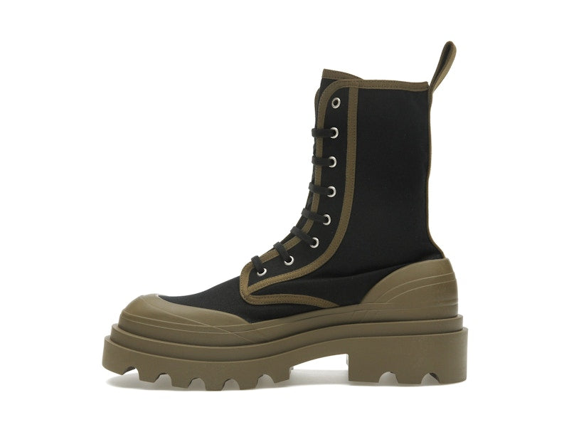 Bottega Veneta Lace-Up Boots Black Green