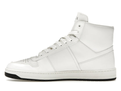 Prada Downtown High Top Sneakers Leather White White Black
