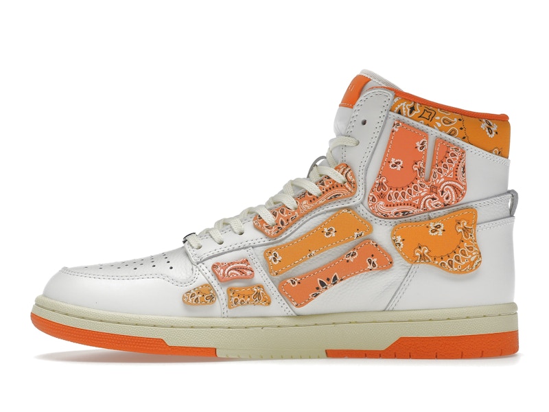 AMIRI Skel Top Hi Bandana White Orange