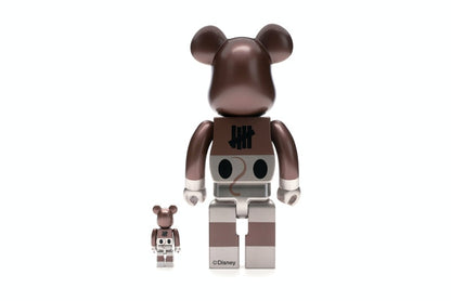 Bearbrick x Undefeated x Disney Mickey Mouse 90th Anniversary 100% & 400% Set Copper/Black