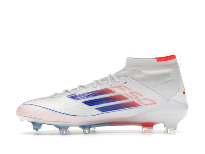 adidas F50 Elite Mid FG Cloud White Lucid Blue Solar Red (Women's)