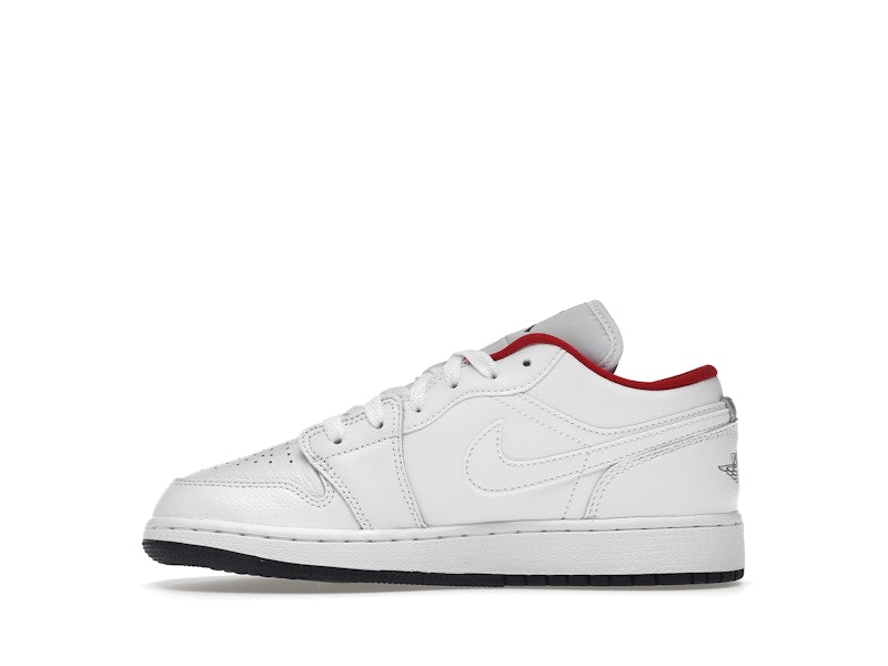 Jordan 1 Low White Gym Red Black (GS)