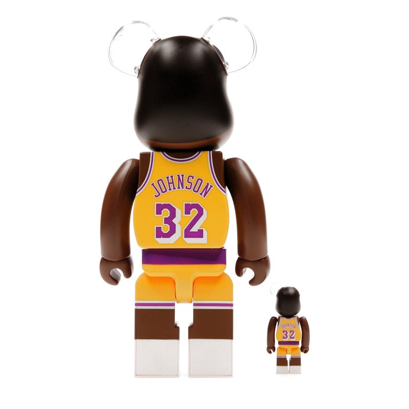 Bearbrick NBA Magic Johnson (Los Angeles Lakers) 100% & 400% Set