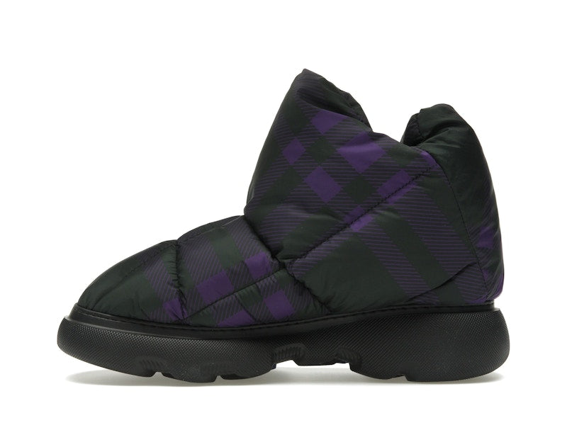 Burberry Check Pillow Boot Black Purple (Women's)
