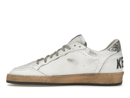 Golden Goose Ball Star White Silver Glitter (Women's)
