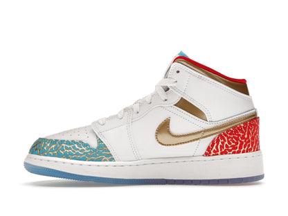 Jordan 1 Mid Sneaker School NC to Chicago (GS)