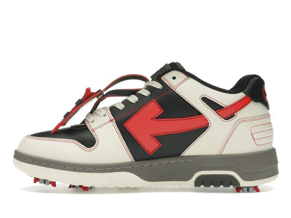 OFF-WHITE Out Of Office OOO Low Tops Golf Paris Hilinski Red Black