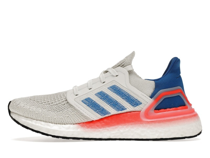 adidas Ultra Boost 20 White Glory Blue Solar Red