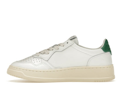 Autry Medalist Leather Low White Green (Women's)