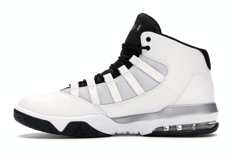 Jordan Max Aura White Metallic Silver Black
