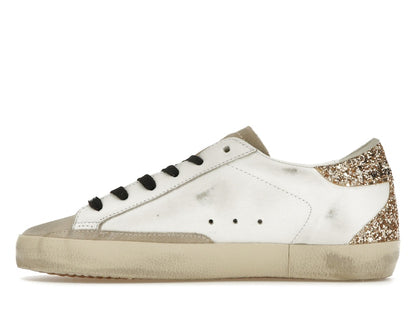 Golden Goose Super-Star White Silver Gold Glitter (Women's)