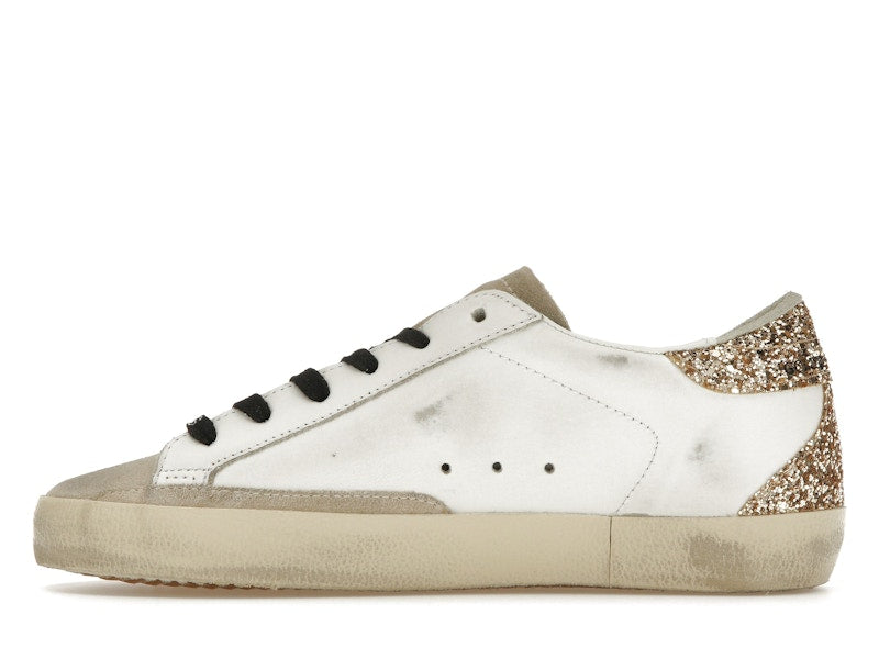 Golden Goose Super-Star White Silver Gold Glitter (Women's)