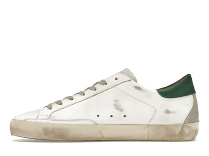Golden Goose Super-Star White Green Grey Suede Patch