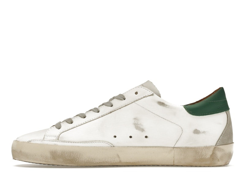 Golden Goose Super-Star White Green Grey Suede Patch