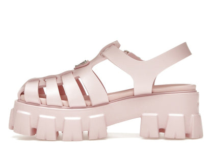 Prada Monolith Foam Rubber 55mm Sandals Alabaster Pink