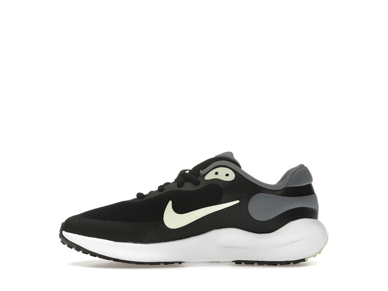 Nike Revolution 7 Black Smoke Grey White Barely Volt (GS)