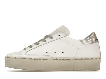 Golden Goose Hi Star White Glitter Star Mirror Heel (Women's)