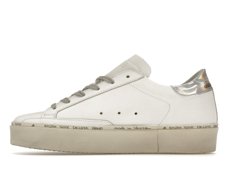 Golden Goose Hi Star White Glitter Star Mirror Heel (Women's)