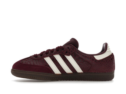 adidas Samba OG Snakeskin Maroon Cream White (Women's)