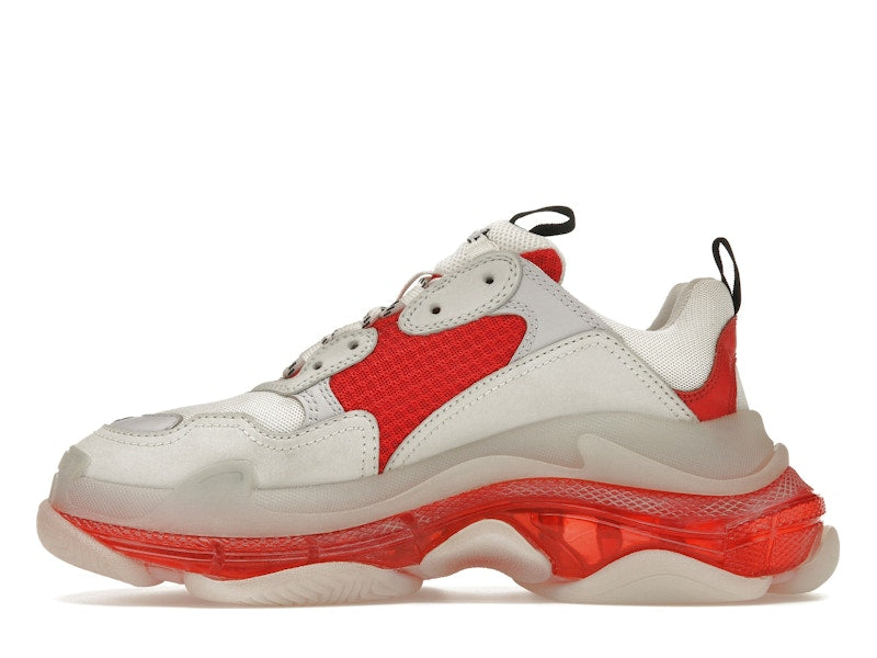 Balenciaga Triple S Clear Sole White Red
