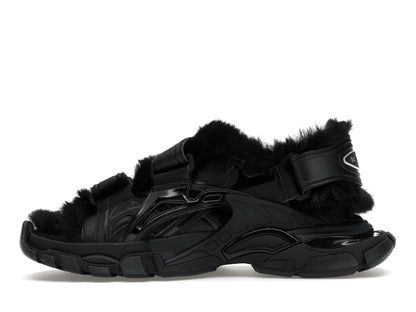 Balenciaga Track Sandal Fake Fur Black (Women's)