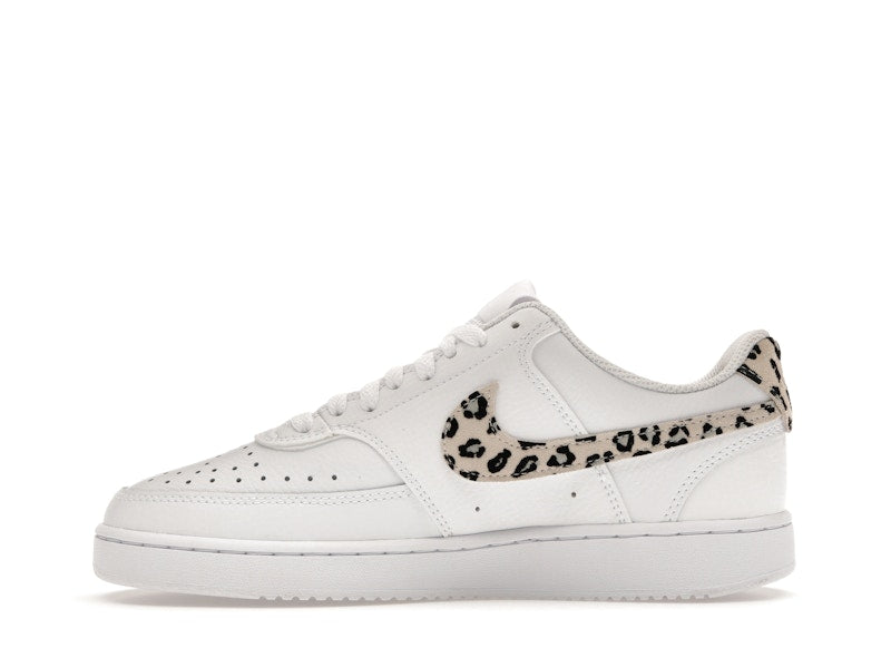 Nike Court Vision Low Leopard Swoosh White (Women's)