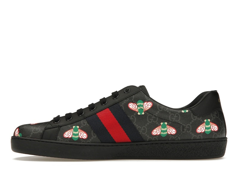 Gucci Ace Bee Print Black