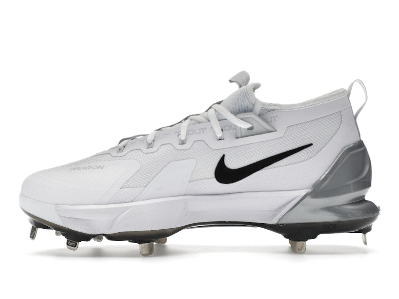 Nike Force Zoom Trout 9 Elite White Black Pure Platinum Metallic Silver