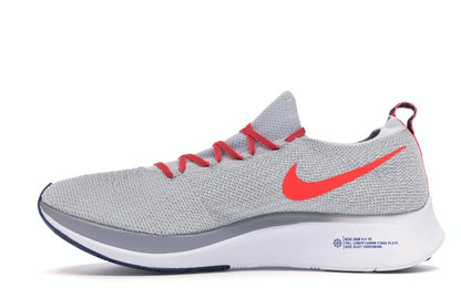 Nike Zoom Fly Flyknit Pure Platinum Bright Crimson