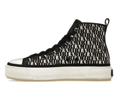 AMIRI Court Hi All Over Logo Black White