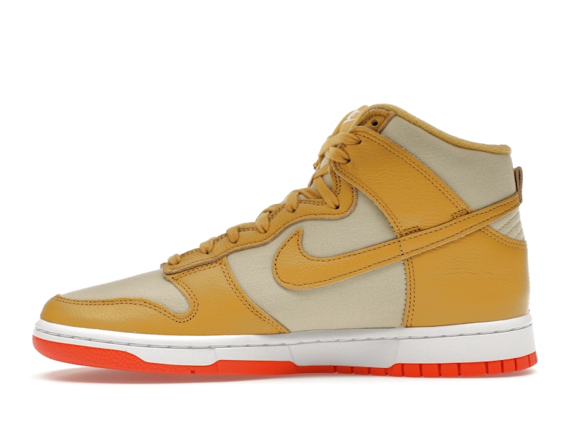 Nike Dunk High Wheat Gold Safety Orange