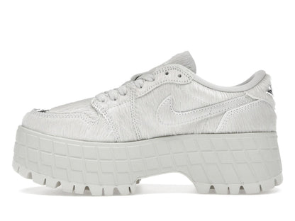 Jordan 1 Low Brooklyn Light Bone Metallic Silver (Women's)