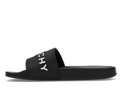 Givenchy Paris Flat Sandals Black White