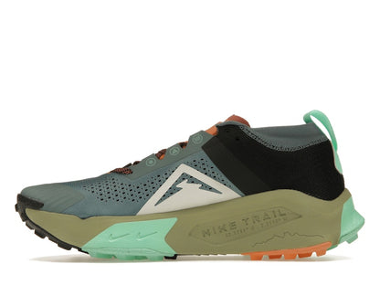 Nike ZoomX Zegama Trail Light Slate Grey Glow Green Bone Black