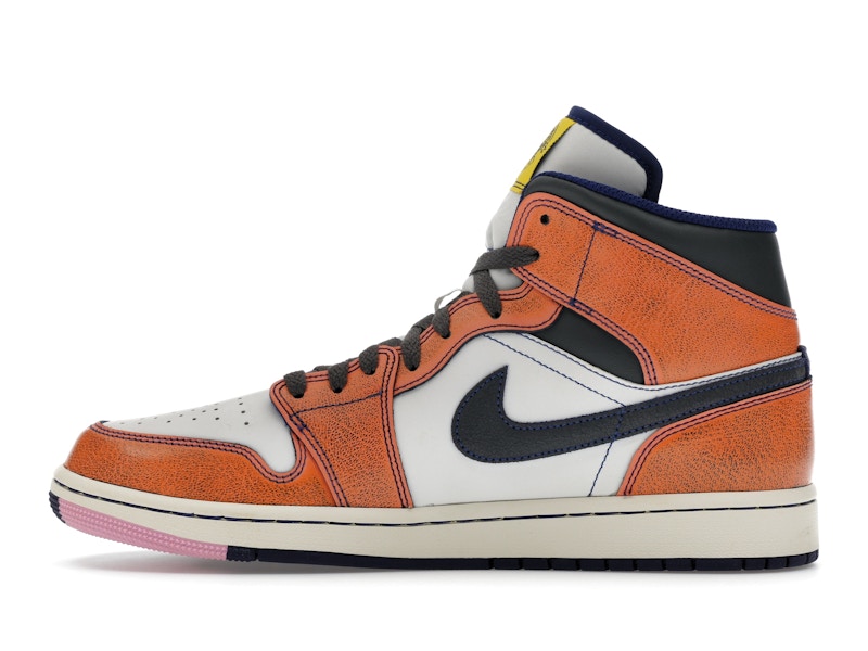 Jordan 1 Mid SE Summit White Crimson Bliss Deep Royal Blue Iron Grey