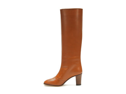 adidas x Gucci 73mm Knee-High Boots Cognac Leather