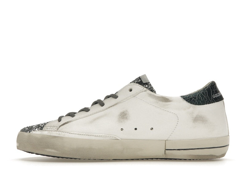 Golden Goose Super-Star Glitter Cream Silver (Women's)